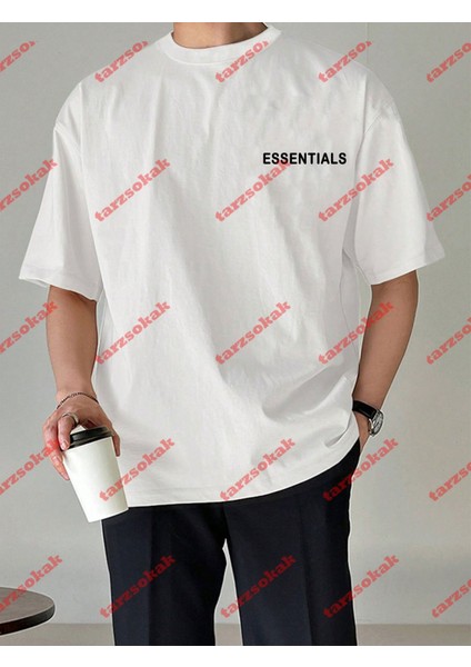 Essentials 303 Kısa Kollu Bisiklet Yaka Beyaz Tshirt modelleri