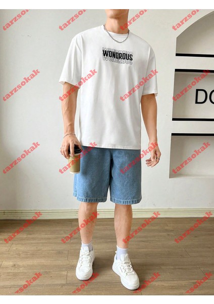 Tarzsokak Model 3285 Erkek Yazlık Yuvarlak Yaka Kısa Kollu Günlük Tişört, Yaz modelleri