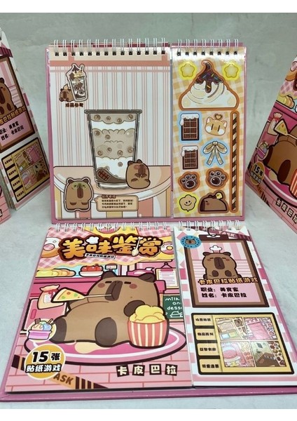 Capybara Gurme Izometrik Özel Tasarım Sticker Seti ile Görev Tamamlama/çıkartma/kapibara