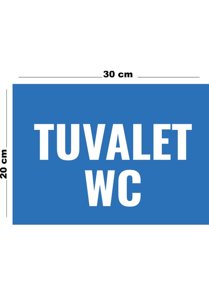 Metal Tuvalet Wc 20CM x 30CM A4 Büyüklüğünde Uyarı Levhası Yönlendirme Tabelası