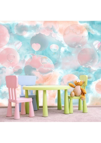 Duvar Kağıdı Uçan Balonlar Desenli Silinebilir Tekstil Duvar Kağıdı fiyatları
