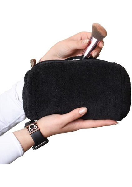 Ayıcı Oyuncak Fermuarlı Peluş Makyaj Çantası (Kısa Tüylü) – Kadınlar Için En Yeni Makyaj Çantası