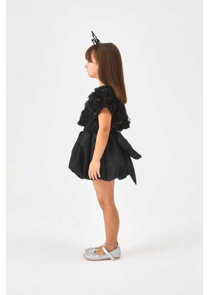 Siyah Kız Çocuk Balon Etek - Anna modelleri