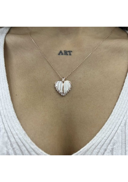 Gümüş Rose Kalpli Isimli Bayan Kolye fiyatları
