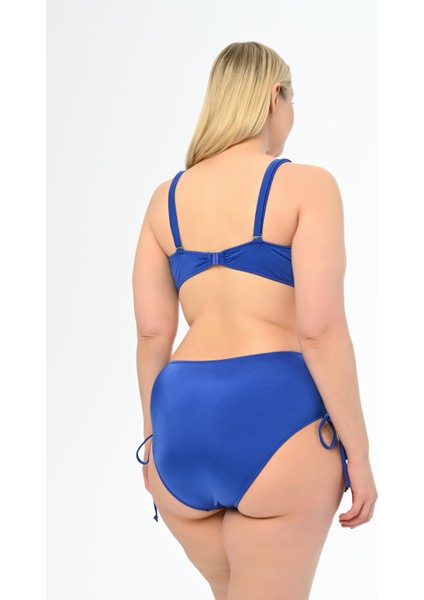 Kadın Saks Büyük Beden Venezıa Çapraz Ipli Dekolte Bikini Takımı fırsatları