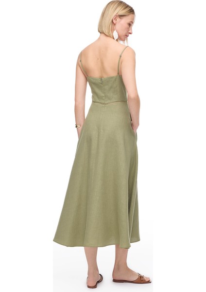 Haki Holas Regular Fit Midi Boy Elbise indirimleri