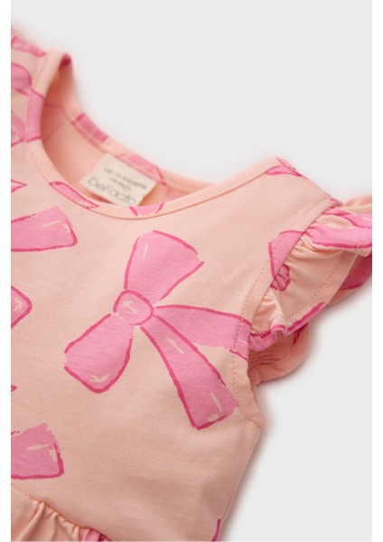 Kız Bebek Desenli Kısa Kollu Elbise A0136A525SM