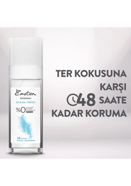 Ocean Fresh Pump Sprey Kadın Deodorant 4X100 ml