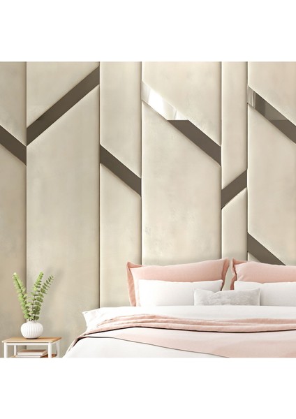 Minimalist 3D Efektli Geometrik Duvar Kaplaması-3d Duvar Kağıdı Silinebilir Yırtılmaz Tek Parça fiyatları