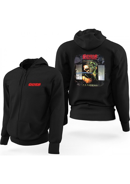 Kreator Renewal Siyah Fermuarlı Limited Edition Kapşonlu Sweatshirt