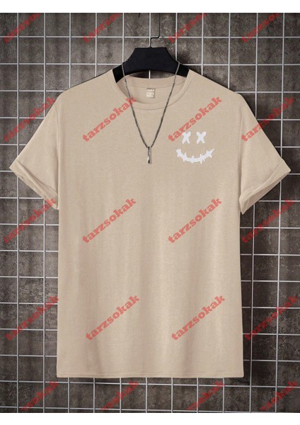 Tarzsokak Model 3433 Erkek Yazlık Yuvarlak Yaka Kısa Kollu Günlük Tişört, Yaz