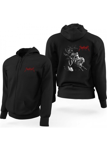 Emperor Wrath Of The Tyrant 2 Siyah Fermuarlı Limited Edition Kapşonlu Sweatshirt