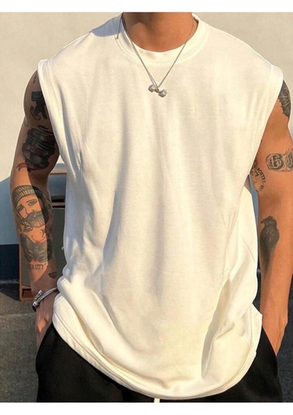 Tarzsokak Düz Giy Çık Erkek Kolsuz Sıfır Kol Trend