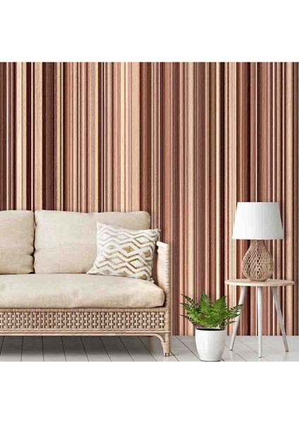 3 Boyutlu Çizgili Desenli Silinebilir Sağlıklı Tekstil Duvar Kağıdı modelleri