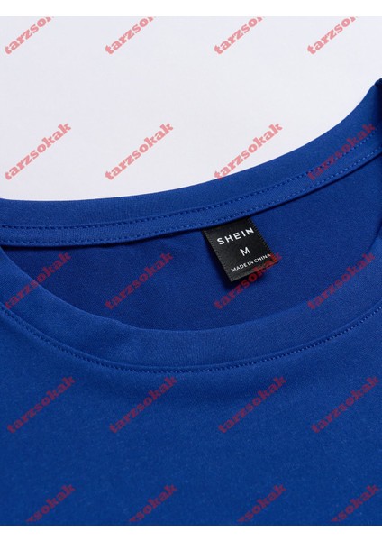 Tarzsokak Model 3238 Erkek Yazlık Yuvarlak Yaka Kısa Kollu Günlük Tişört, Yaz indirimleri