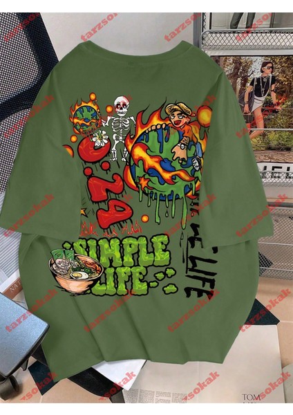 Tarzsokak Model 3228 Erkek Yazlık Yuvarlak Yaka Kısa Kollu Günlük Tişört, Yaz