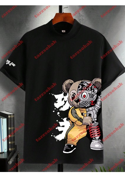 Tarzsokak Model 3351 Erkek Yazlık Yuvarlak Yaka Kısa Kollu Günlük Tişört, Yaz indirimleri