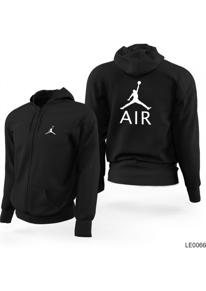 Jordan Siyah Fermuarlı Limited Edition Kapşonlu Sweatshirt
