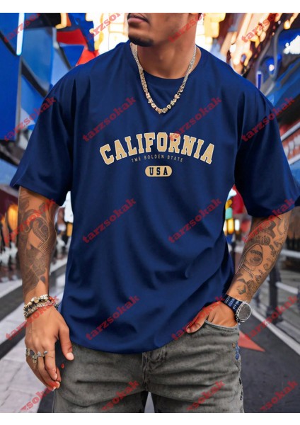 Tarzsokak Model 3937 Erkek Yazlık Yuvarlak Yaka Kısa Kollu Günlük Tişört, Yaz