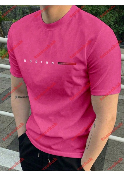 Tarzsokak Model 3584 Erkek Yazlık Yuvarlak Yaka Kısa Kollu Günlük Tişört, Yaz