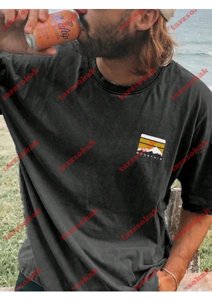 Tarzsokak Model 3504 Erkek Yazlık Yuvarlak Yaka Kısa Kollu Günlük Tişört, Yaz fiyatları