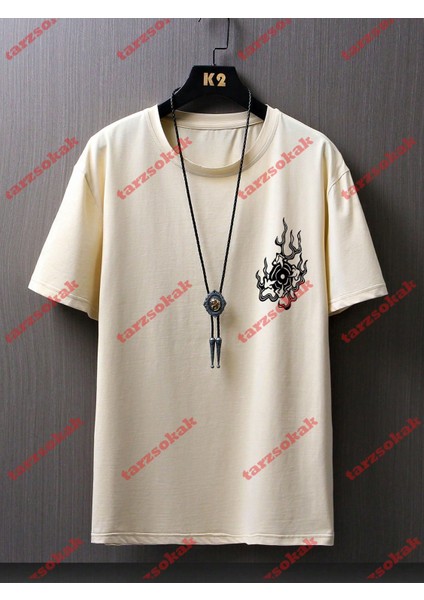 Tarzsokak Model 3208 Erkek Yazlık Yuvarlak Yaka Kısa Kollu Günlük Tişört, Yaz fiyatları