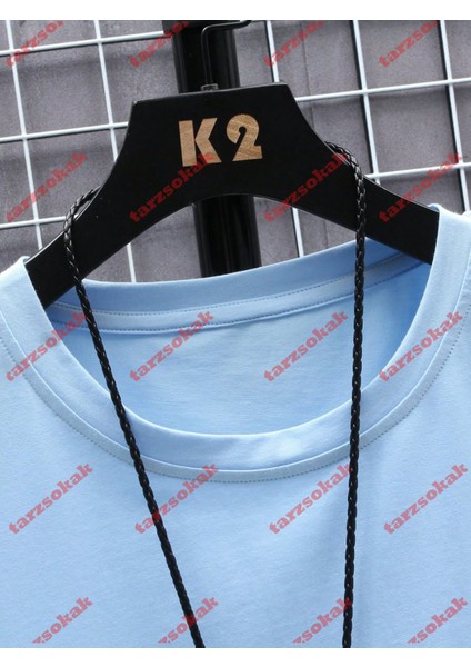 Tarzsokak Model 3799 Erkek Yazlık Yuvarlak Yaka Kısa Kollu Günlük Tişört, Yaz indirimleri