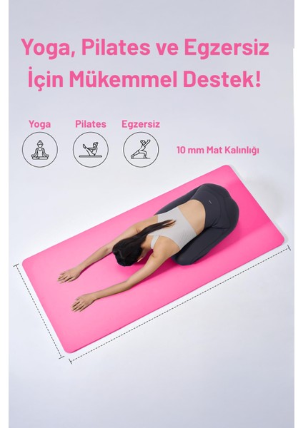 Pilates Yoga Matı Egzersiz Pilates Minderi Kaymaz Taban 180X55 cm modelleri