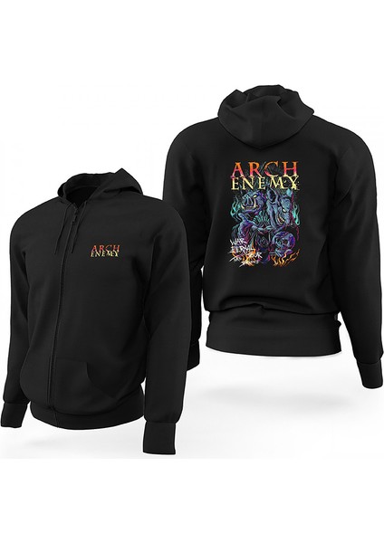 Arch Enemy War Eternal Your Tokyo Sacrifice Siyah Fermuarlı Limited Edition Kapşonlu Sweatshirt