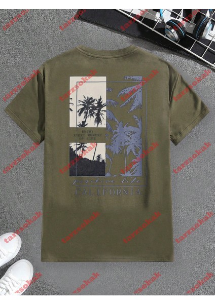 Tarzsokak Model 3371 Erkek Yazlık Yuvarlak Yaka Kısa Kollu Günlük Tişört, Yaz