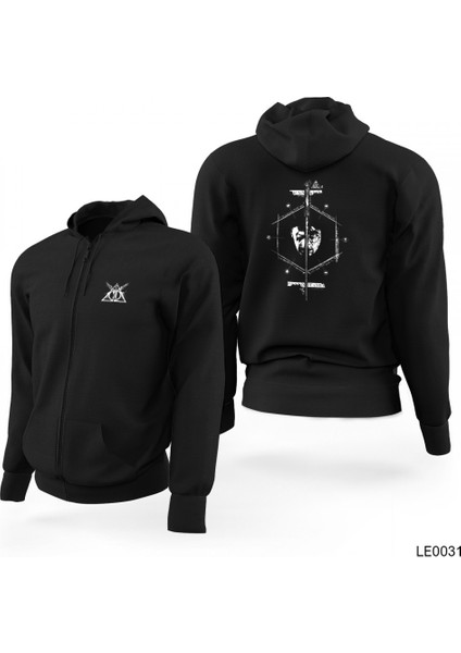 Harry Potter Siyah Fermuarlı Limited Edition Kapşonlu Sweatshirt