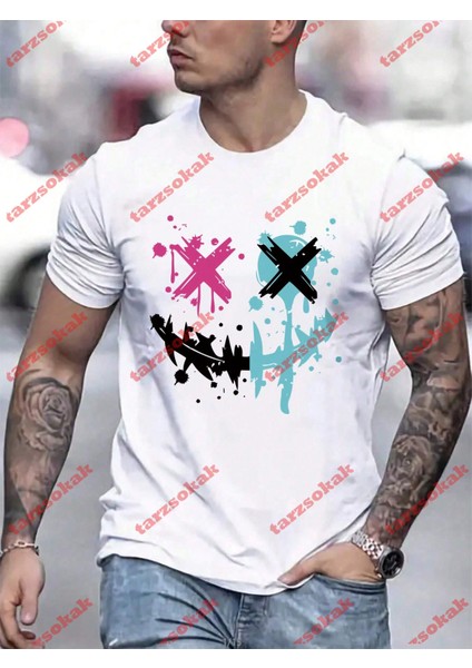 Tarzsokak Model 3578 Erkek Yazlık Yuvarlak Yaka Kısa Kollu Günlük Tişört, Yaz