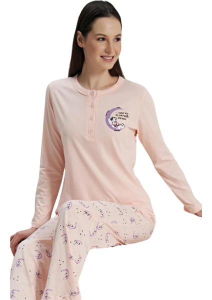 Kadın Over Sleep Uzun Kol Pijama Takımı Over Sleep - 928