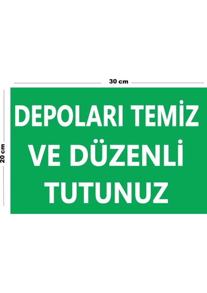 Metal Dolapları Temiz ve Düzenli Tutunuz 20CM x 30CM A4 Büyüklüğünde Uyarı Levhası Yönlendirme