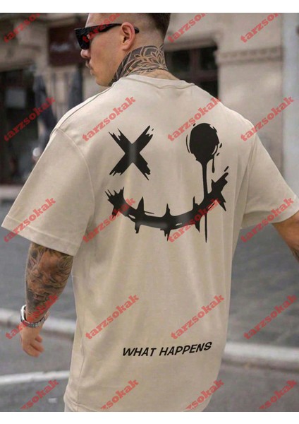 Tarzsokak Model 3458 Erkek Yazlık Yuvarlak Yaka Kısa Kollu Günlük Tişört, Yaz