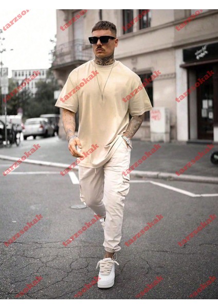 Tarzsokak Model 3458 Erkek Yazlık Yuvarlak Yaka Kısa Kollu Günlük Tişört, Yaz modelleri