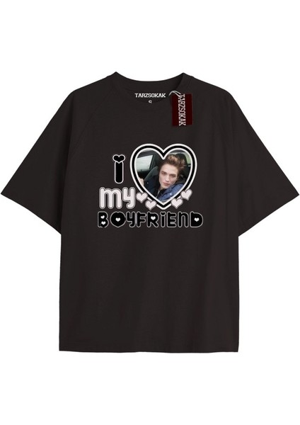 Y2K Twilight Team I Love My Boyfriend Tshirt Kod-Edward