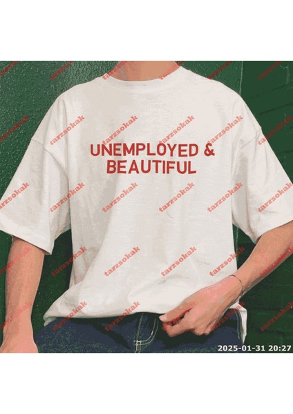 Tarzsokak Slogan Unisex Yazılı Oversize Tshirt TWGWBR11