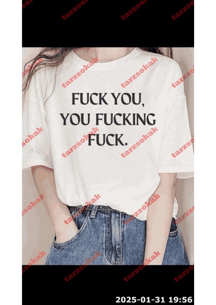 Tarzsokak Slogan Unisex Yazılı Oversize Tshirt TWGWBR26