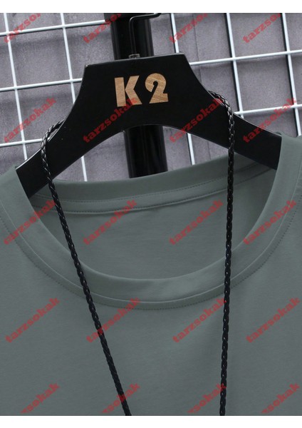 Tarzsokak Model 3643 Erkek Yazlık Yuvarlak Yaka Kısa Kollu Günlük Tişört, Yaz indirimleri