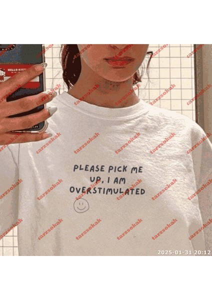Tarzsokak Slogan Unisex Yazılı Oversize Tshirt TWGWBR20