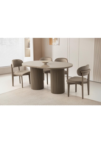 Truva Masa, Umay Sandalye, Cappicino, 160 x 90