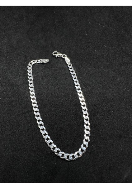 3,4 mm Gurmet Erkek Gümüş Bileklik
