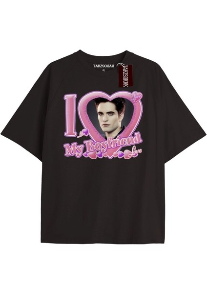 Y2K Twilight Team I Love My Boyfriend Tshirt Kod-Edward