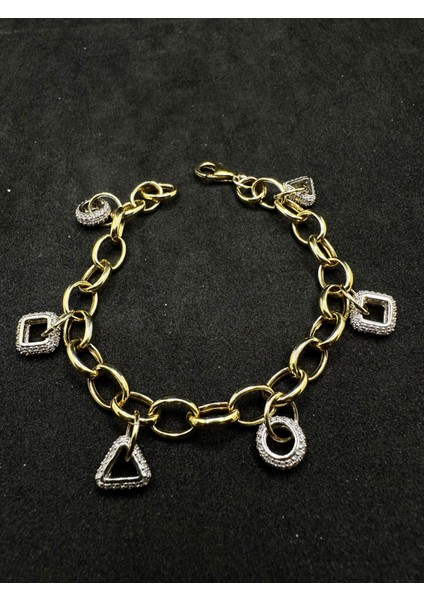 Ithal Charmlı Yuvarlak Zincir Gümüş Kadın Bilelik fiyatları