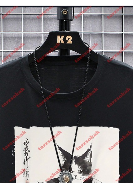 Tarzsokak Model 4015 Erkek Yazlık Yuvarlak Yaka Kısa Kollu Günlük Tişört, Yaz indirimleri