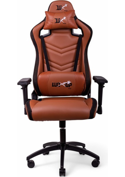 WOXUP PRIME Series Vertex Oyuncu Koltuğu | Premium Kahverengi Deri Gaming Koltuk | Ergonomik E-Spor Ekipmanı