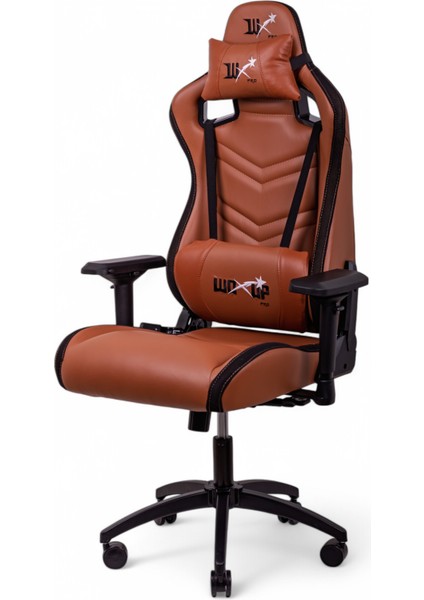 WOXUP PRIME Series Vertex Oyuncu Koltuğu | Premium Kahverengi Deri Gaming Koltuk | Ergonomik E-Spor Ekipmanı