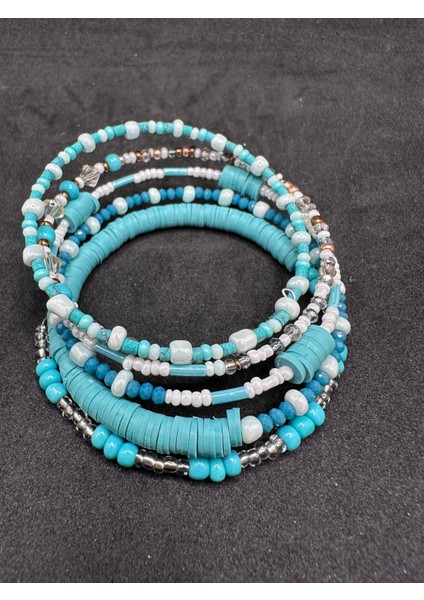 El Yapımı Çelik Helezon Bileklik Mavi fiyatları