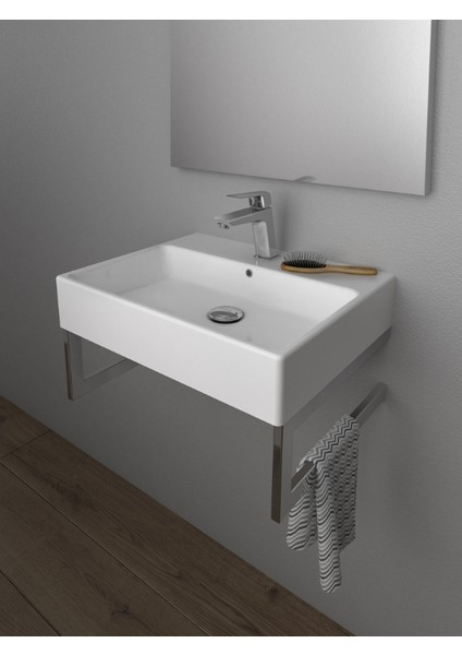 Next Tezgah Üzeri Kare Lavabo 50*50 cm Beyaz